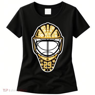 Penguins Marcandré Fleury Number 29 Flower Mask Women's T-Shirt