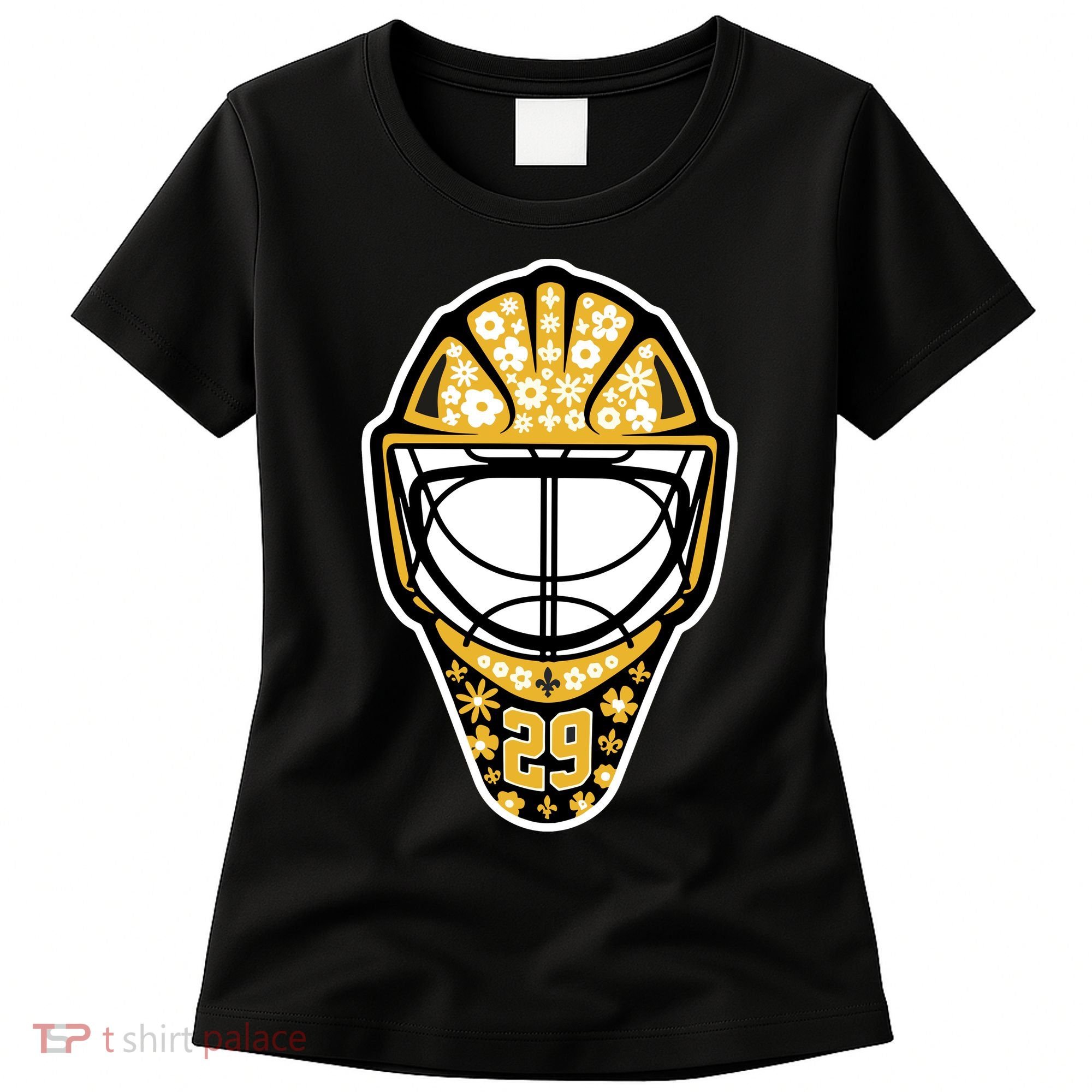 Penguins Marcandré Fleury Number 29 Flower Mask Women's T-Shirt