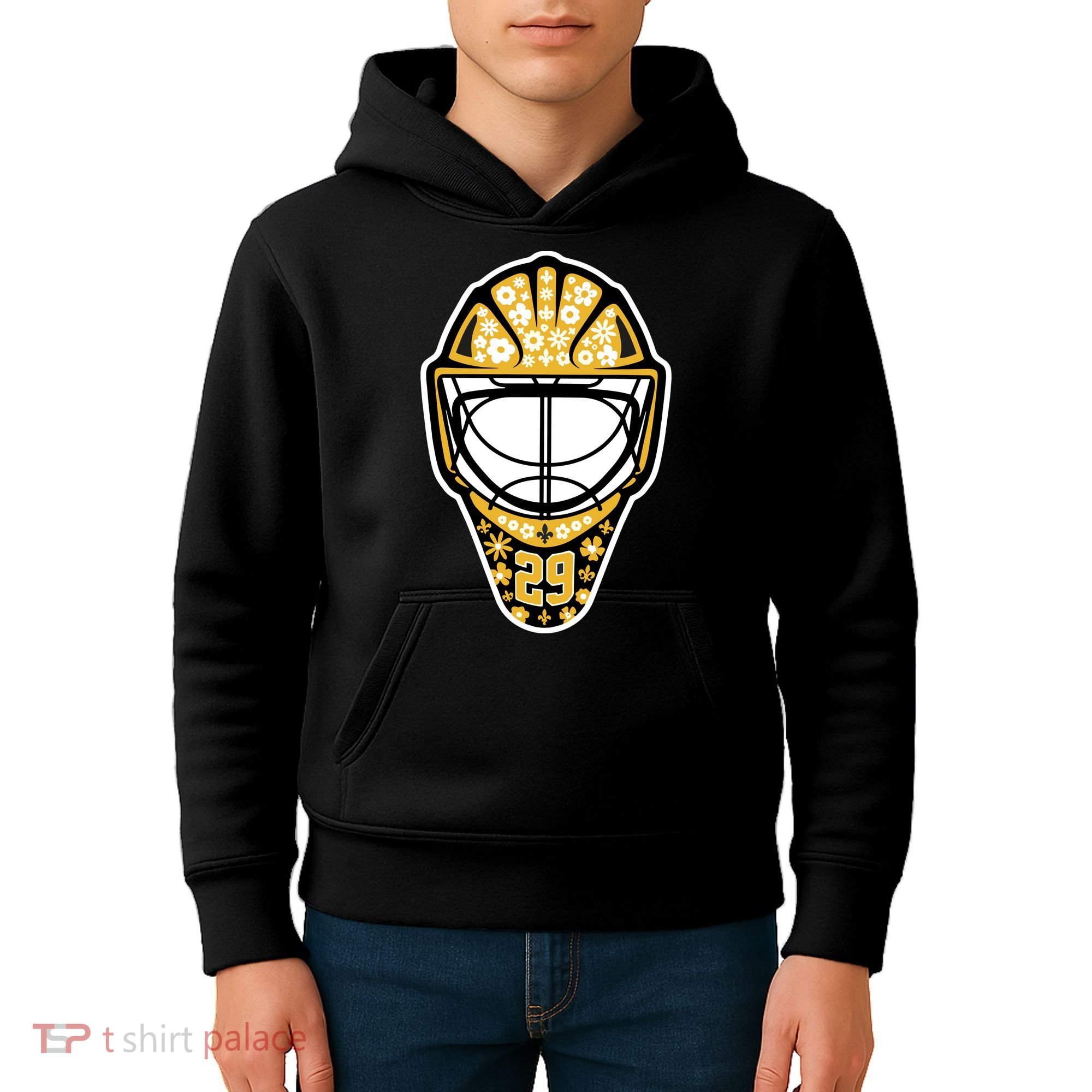 Penguins Marcandré Fleury Number 29 Flower Mask Kids Hoodie