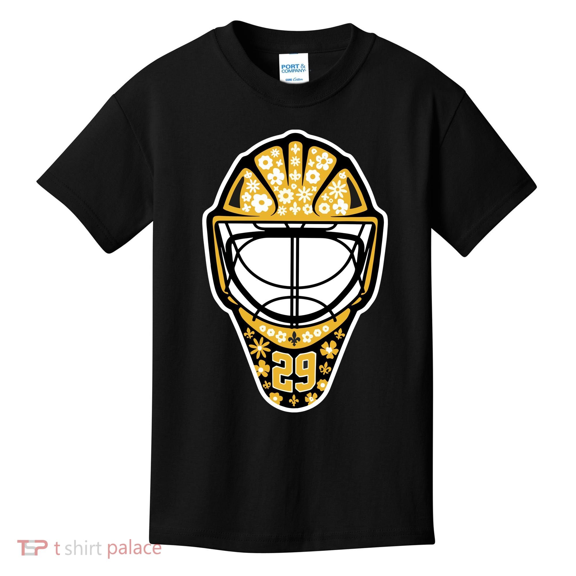 Penguins Marcandré Fleury Number 29 Flower Mask Kids T-Shirt