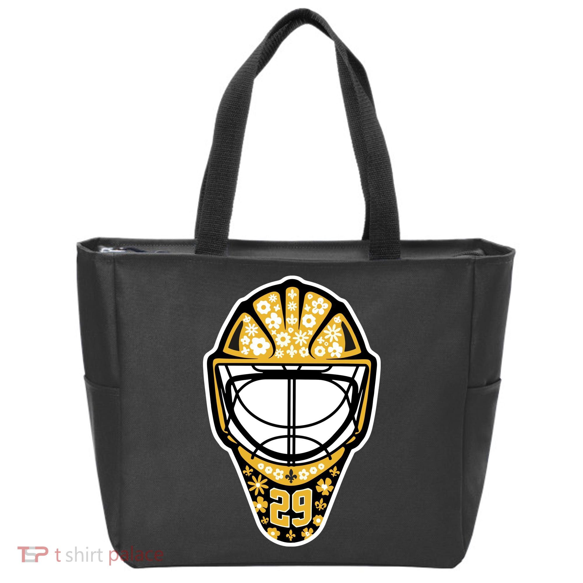 Penguins Marcandré Fleury Number 29 Flower Mask Tote Bag