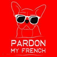 Pardon My French Frenchie Bulldog Santa Hat thumb 1