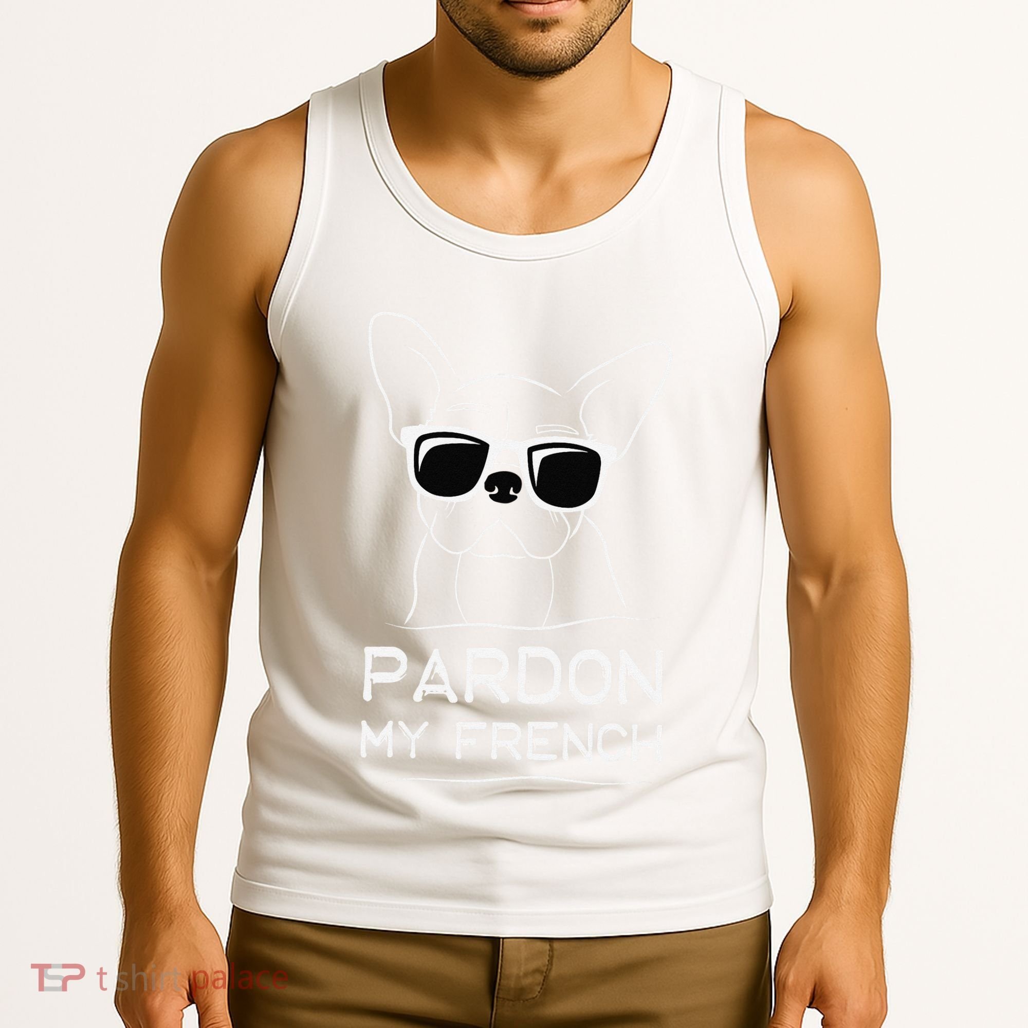 Pardon My French Frenchie Bulldog Tank Top