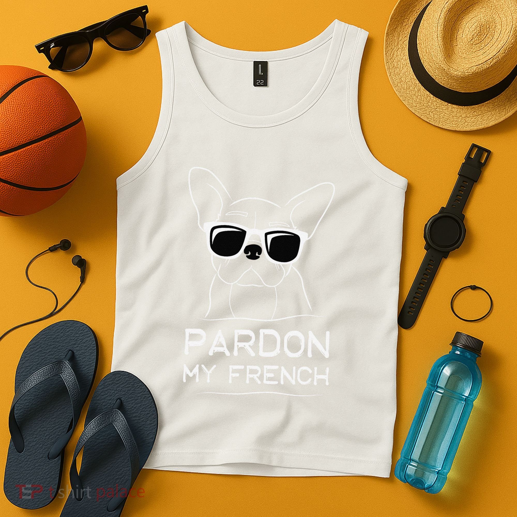 Pardon My French Frenchie Bulldog Tank Top