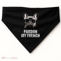 Pardon My French Bulldog Frenchie Lover USA-Made Doggie Bandana thumb 0