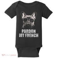 Pardon My French Bulldog Frenchie Lover Baby Bodysuit thumb 0