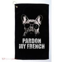 Pardon My French Bulldog Frenchie Lover Golf Towel thumb 0