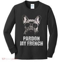 Pardon My French Bulldog Frenchie Lover Kids Long Sleeve Shirt thumb 0