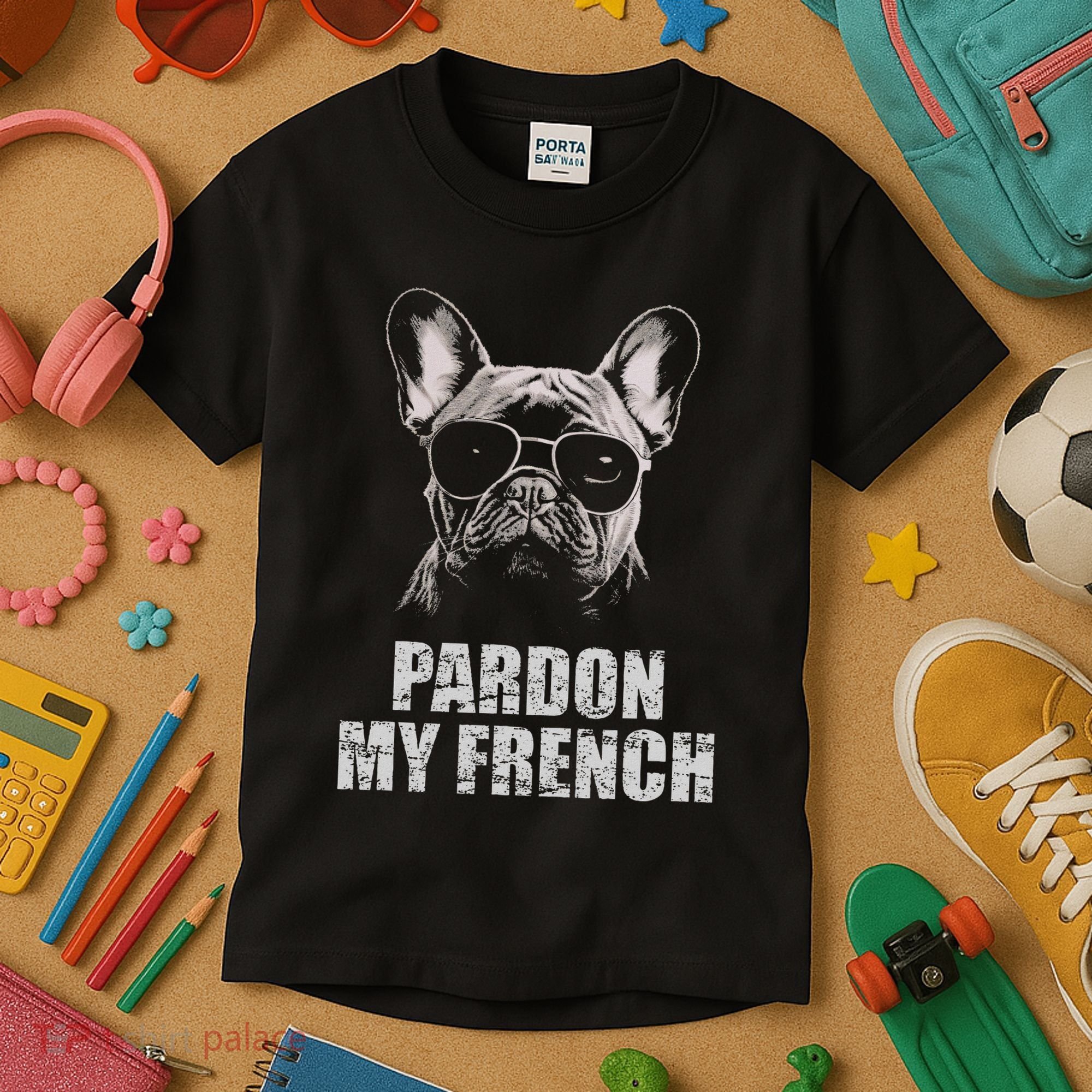 Pardon My French Bulldog Frenchie Lover Kids T-Shirt