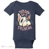 Pardon My Frenchie Bulldog Baby Bodysuit thumb 0