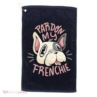 Pardon My Frenchie Bulldog Golf Towel thumb 0