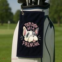 Pardon My Frenchie Bulldog Golf Towel thumb 2