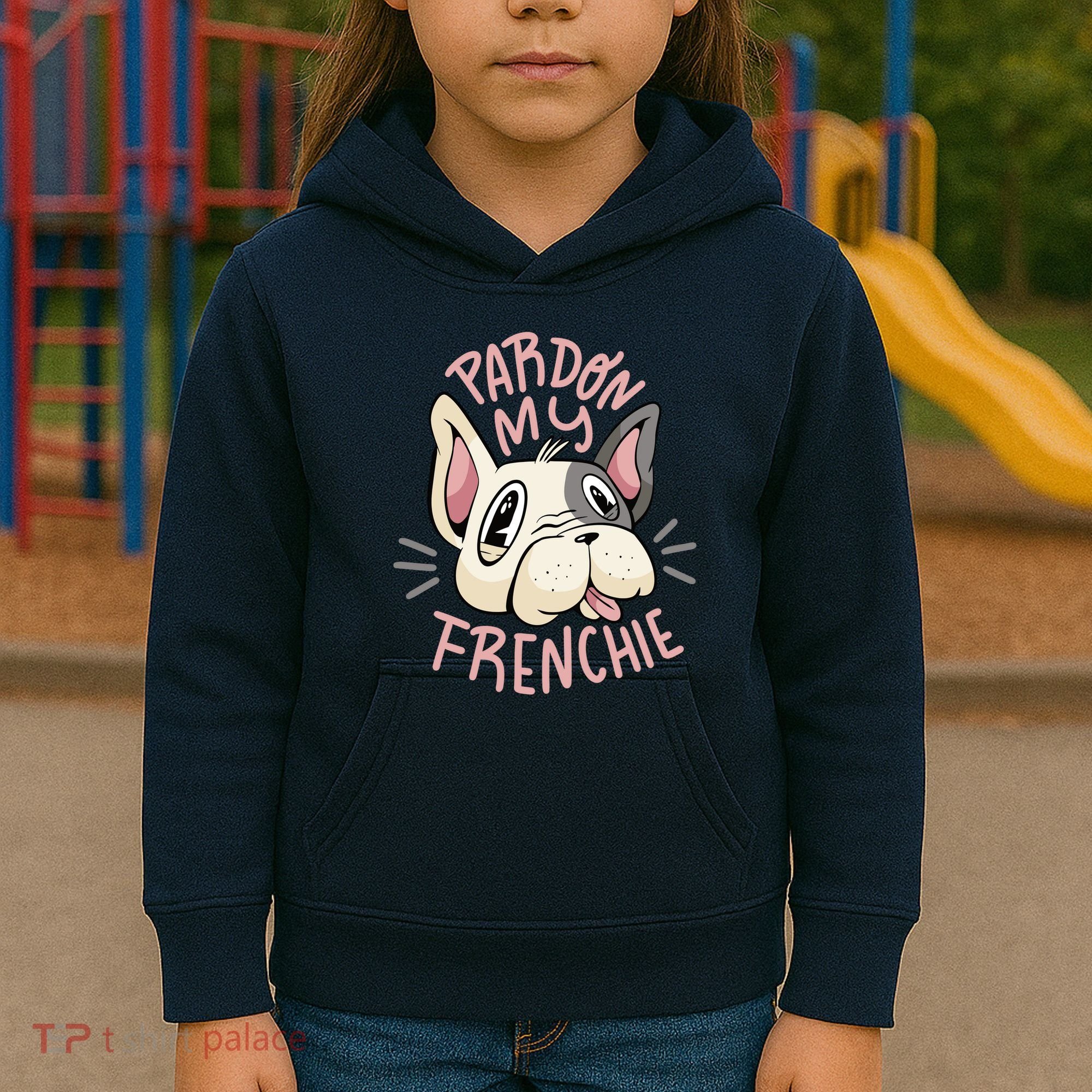 Pardon My Frenchie Bulldog Kids Hoodie