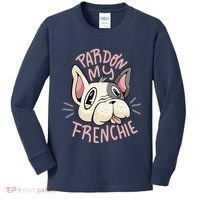 Pardon My Frenchie Bulldog Kids Long Sleeve Shirt thumb 0