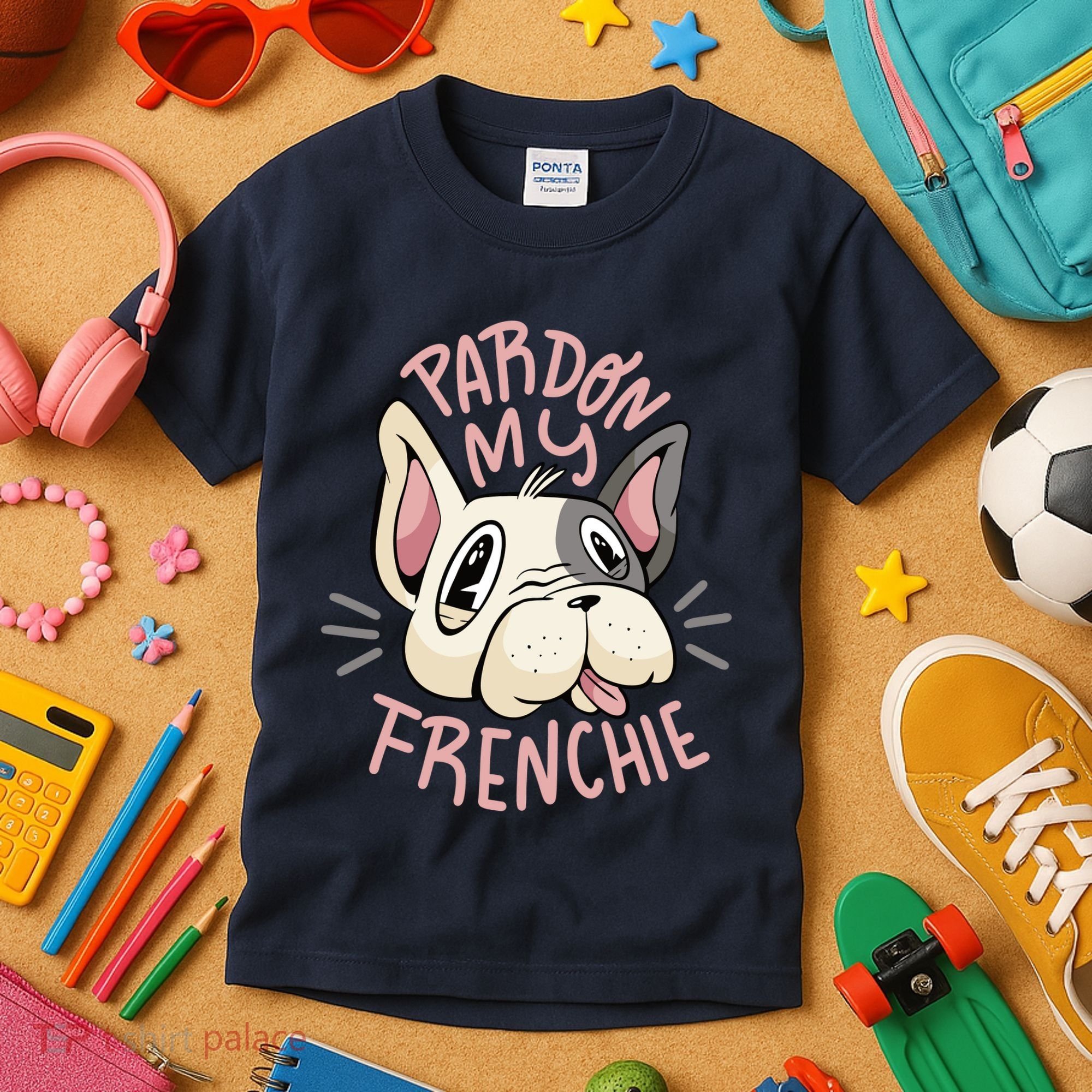 Pardon My Frenchie Bulldog Kids T-Shirt