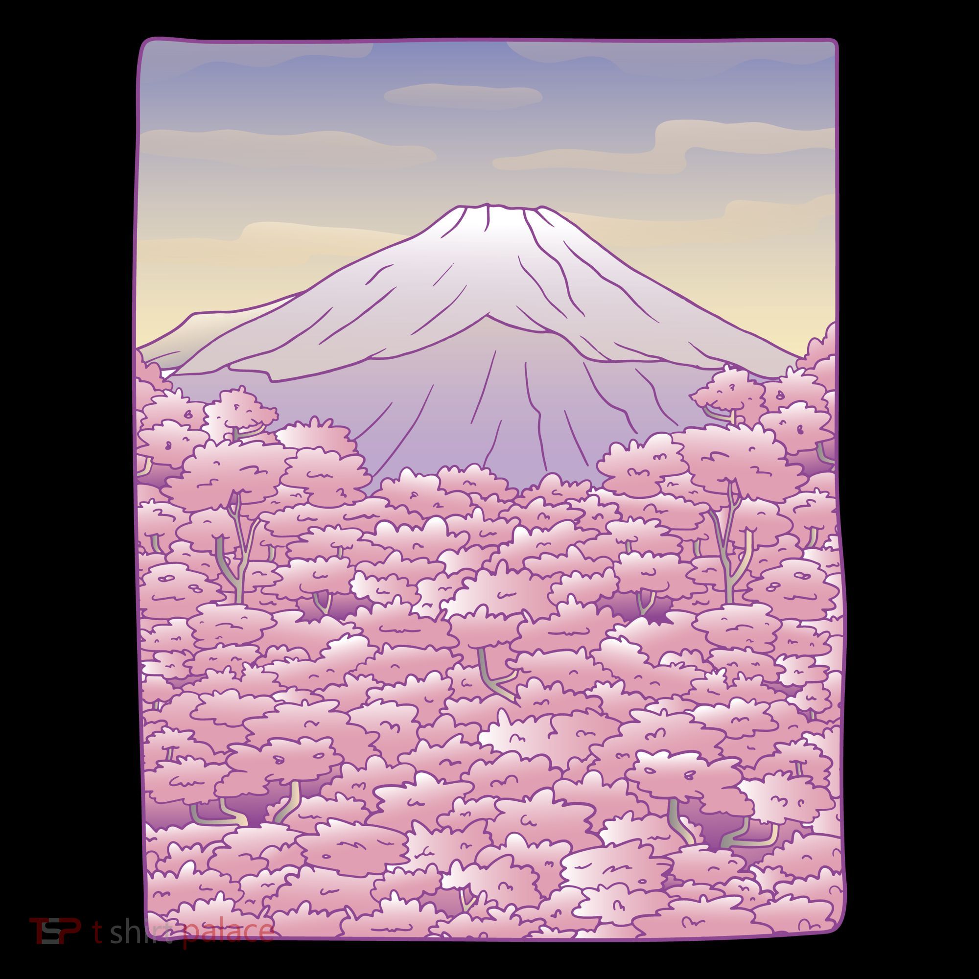 Pastel Mount Fuji Backpack