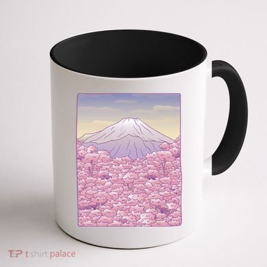 Pastel Mount Fuji Coffee Mug back