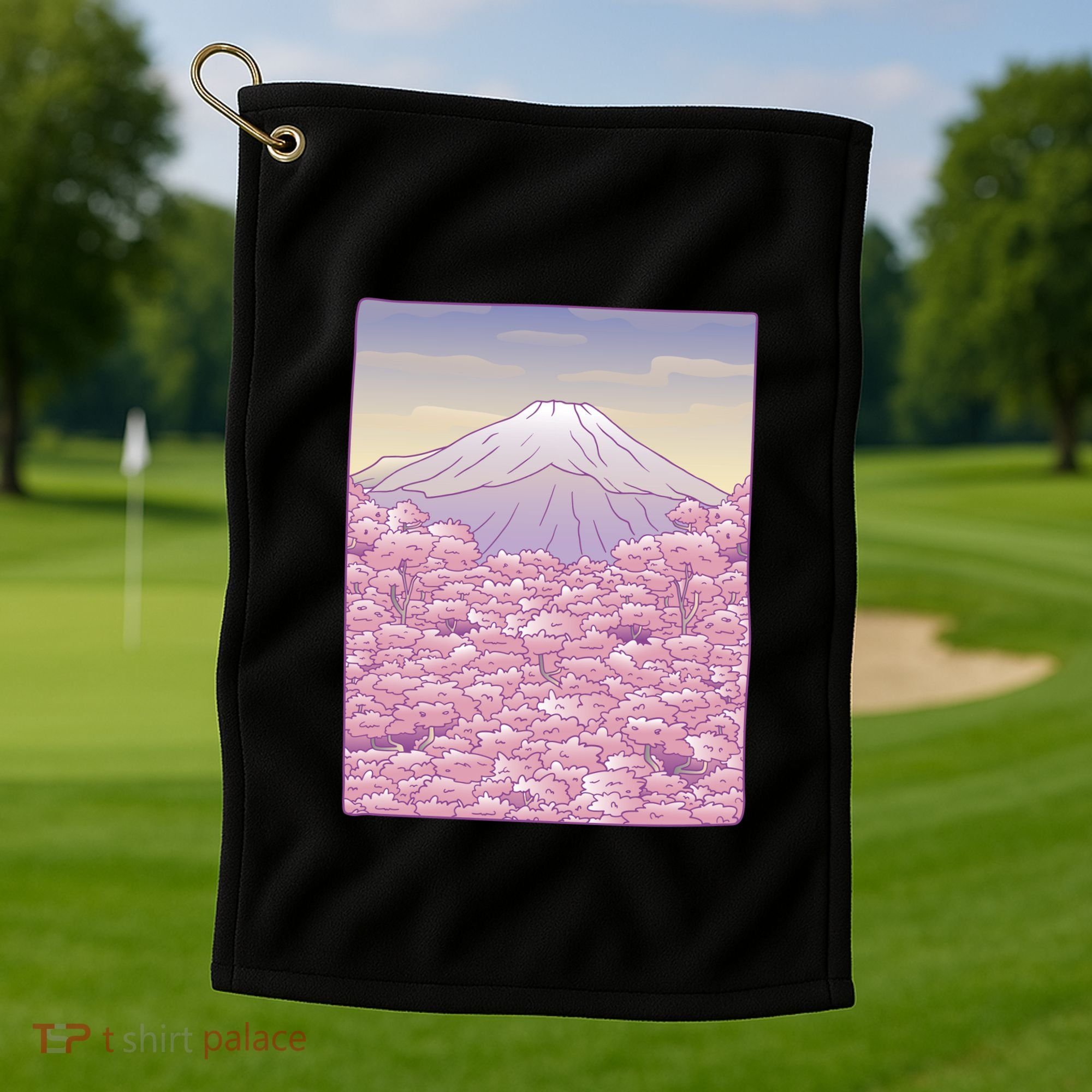 Pastel Mount Fuji Golf Towel
