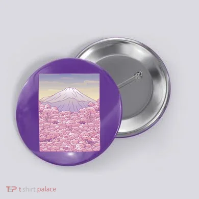 Pastel Mount Fuji Button