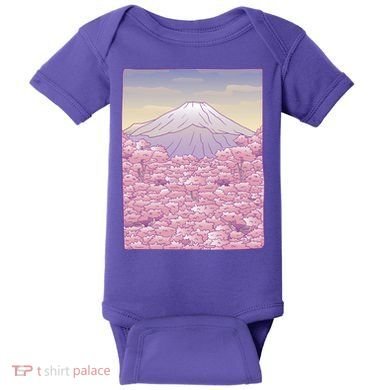 Pastel Mount Fuji Baby Bodysuit