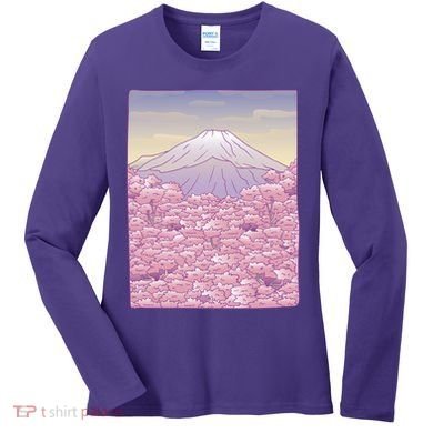 Pastel Mount Fuji Women's Long Sleeve Shirt