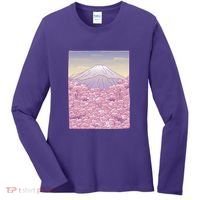 Pastel Mount Fuji Women's Long Sleeve Shirt thumb 0