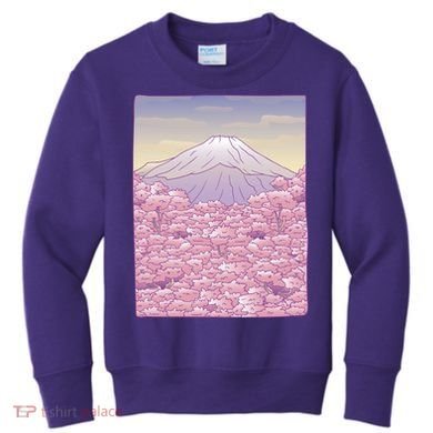 Pastel Mount Fuji Kids Sweatshirt