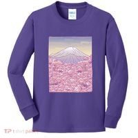 Pastel Mount Fuji Kids Long Sleeve Shirt thumb 0