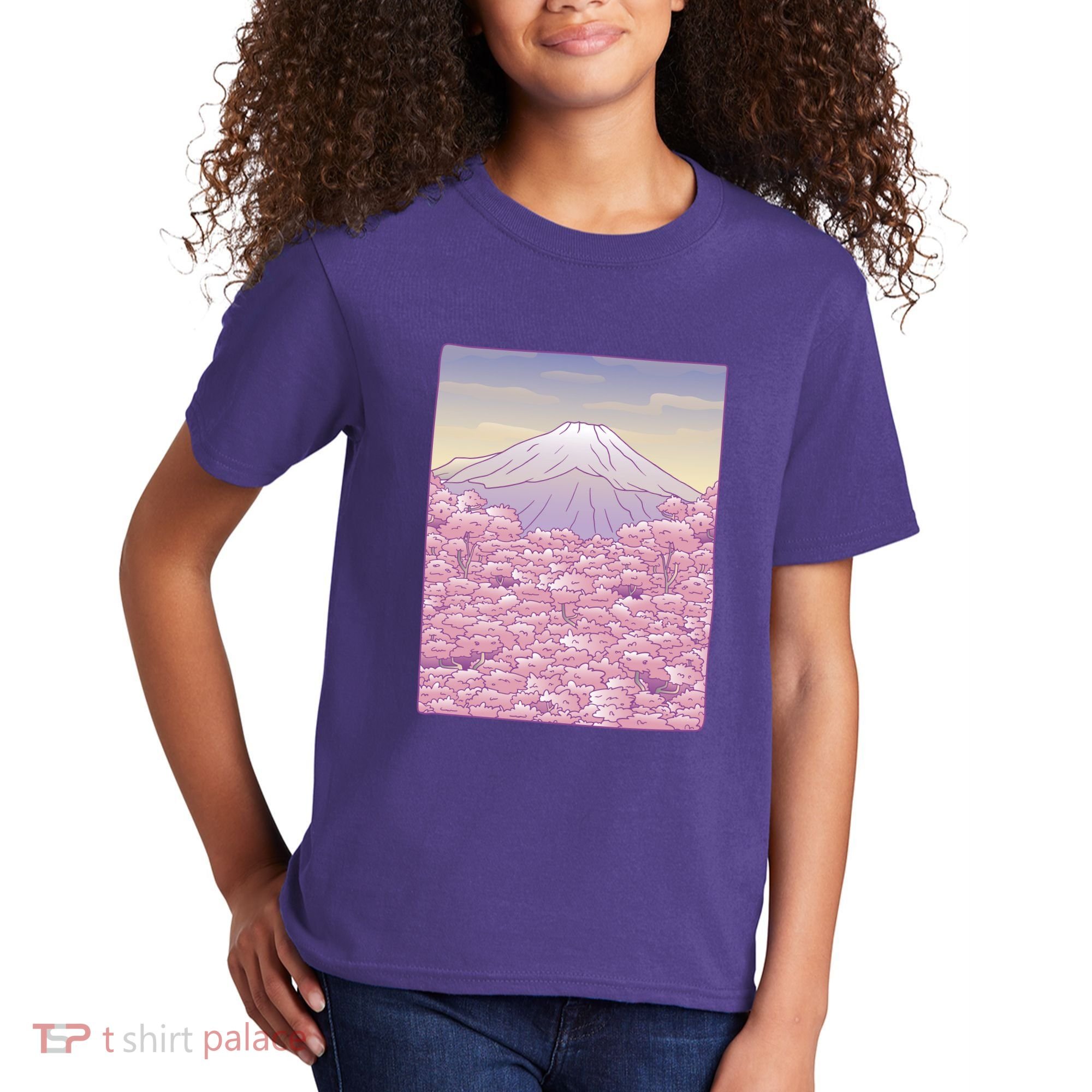 Pastel Mount Fuji Kids T-Shirt