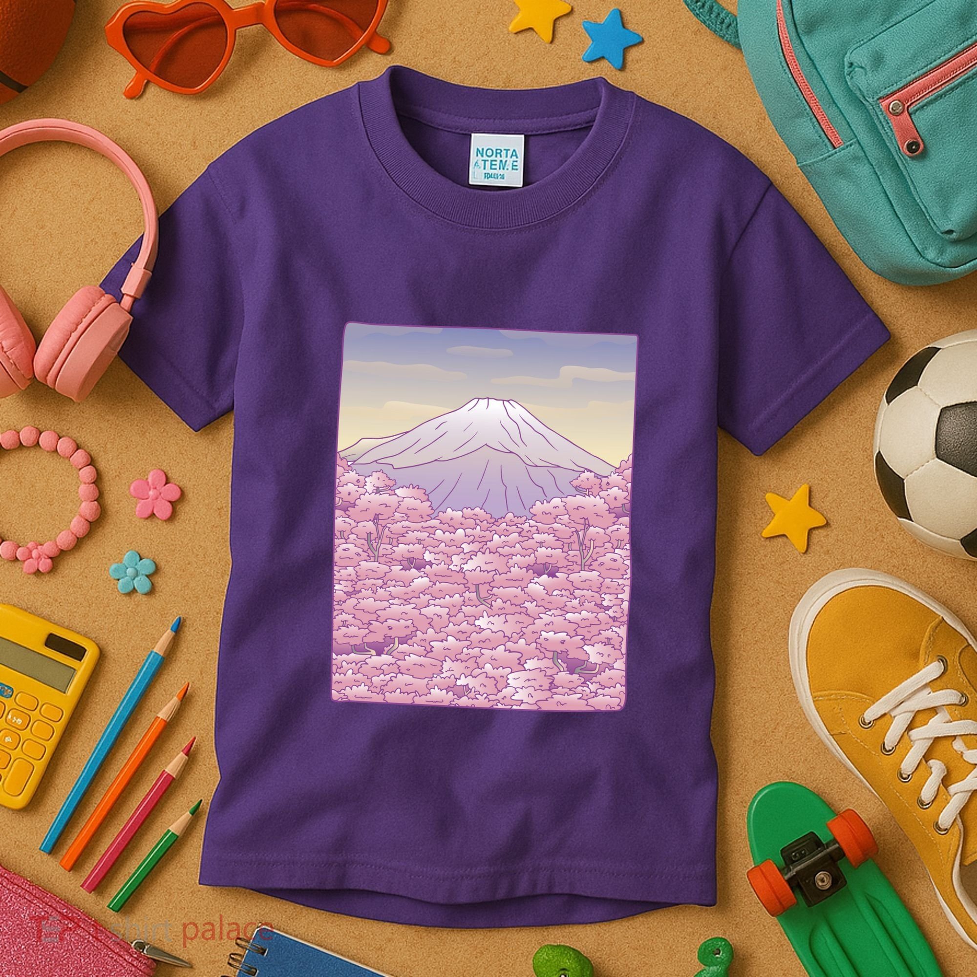 Pastel Mount Fuji Kids T-Shirt
