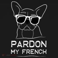 Pardon My French Frenchie Bulldog Women's Hoodie thumb 2
