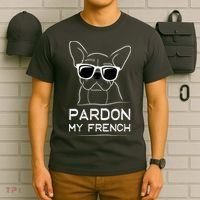 Pardon My French Frenchie Bulldog T-Shirt thumb 6