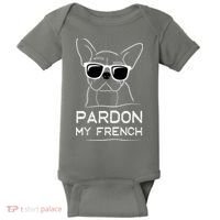 Pardon My French Frenchie Bulldog Baby Bodysuit thumb 0