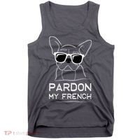 Pardon My French Frenchie Bulldog Tank Top thumb 0