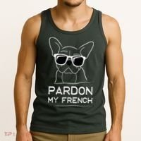 Pardon My French Frenchie Bulldog Tank Top thumb 3