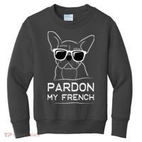 Pardon My French Frenchie Bulldog Kids Sweatshirt thumb 0