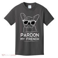 Pardon My French Frenchie Bulldog Kids T-Shirt thumb 0