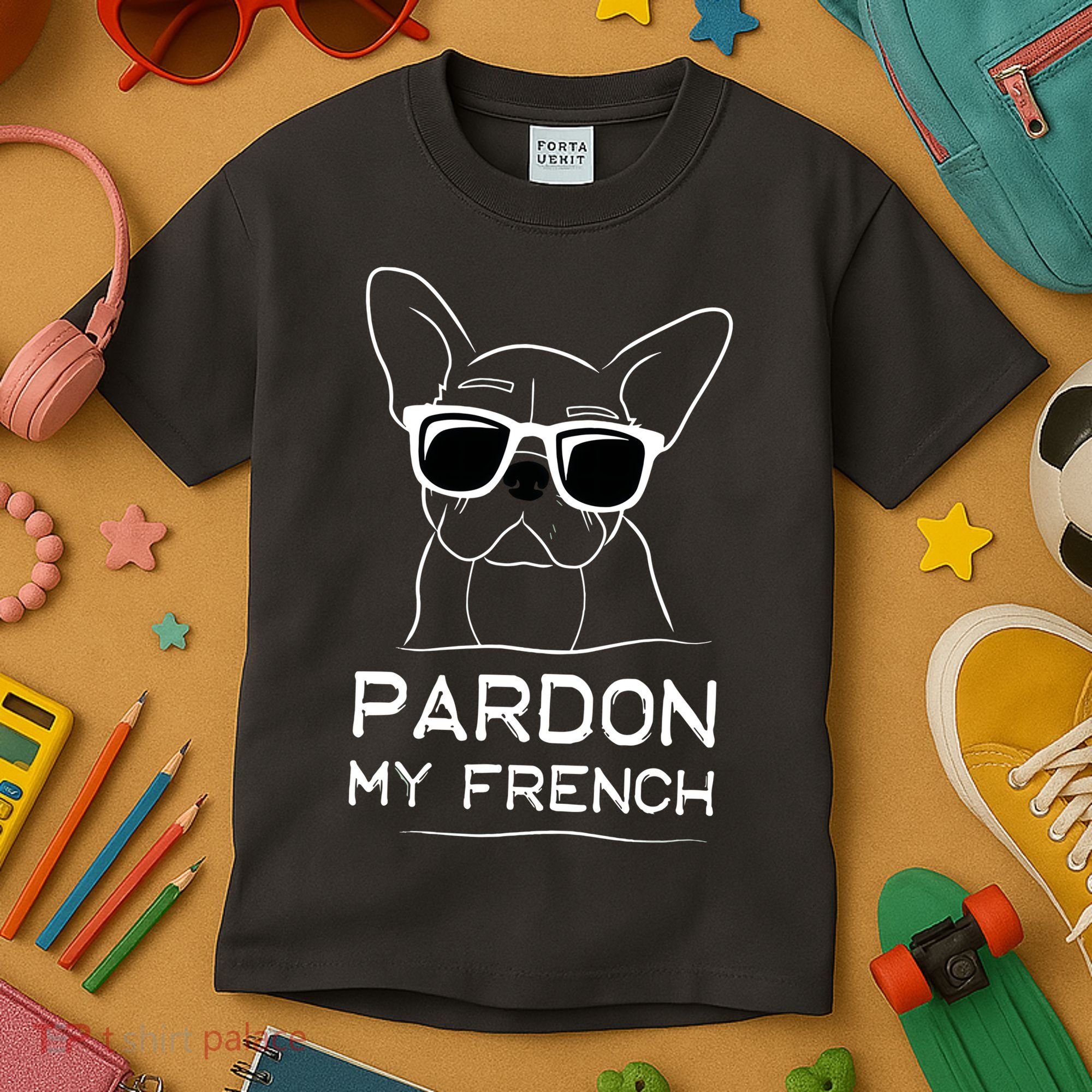 Pardon My French Frenchie Bulldog Kids T-Shirt