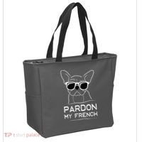 Pardon My French Frenchie Bulldog Tote Bag thumb 2