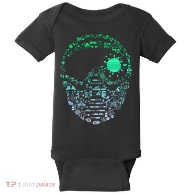 Paintball Mask For Paintballer Paintballing Baby Bodysuit