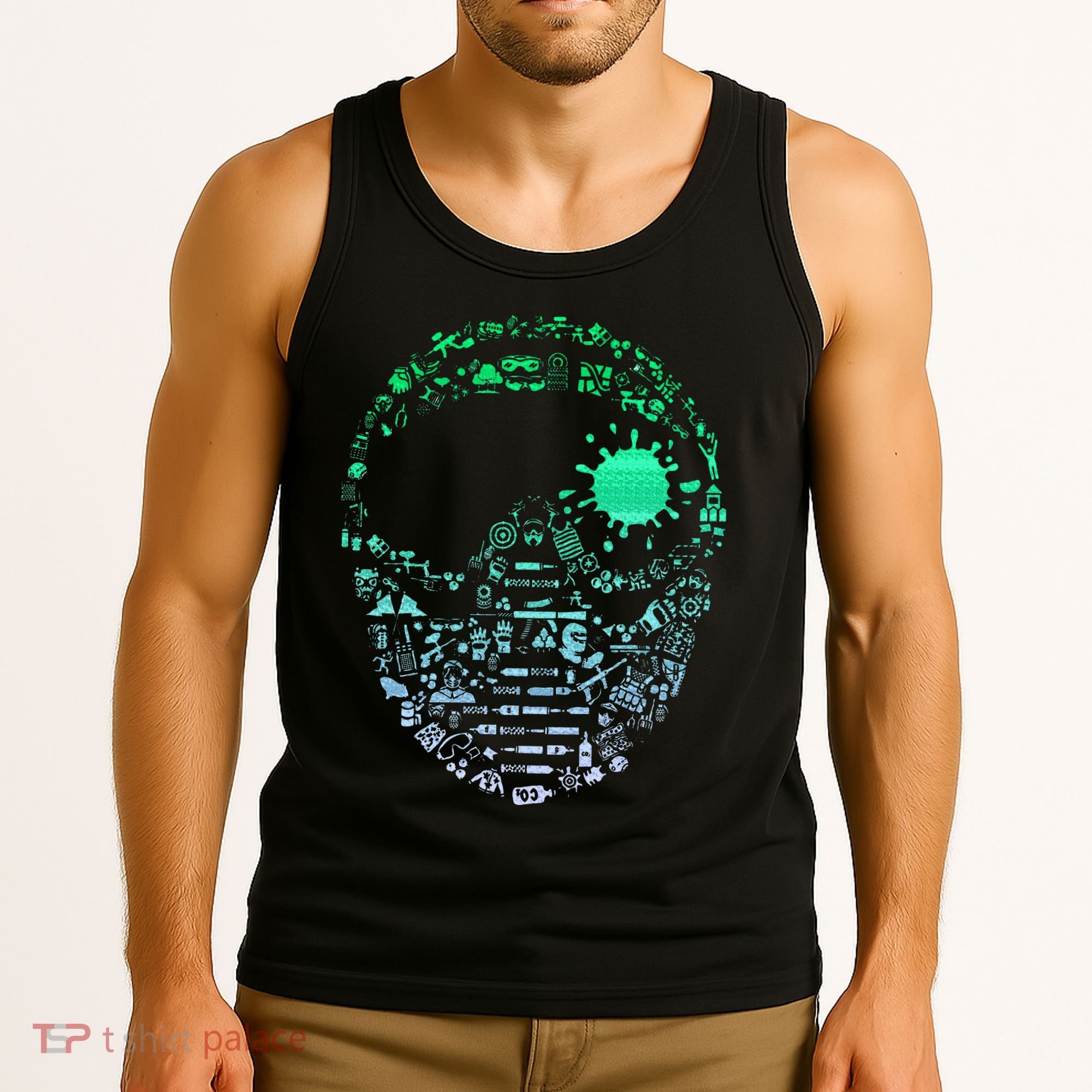 Paintball Mask For Paintballer Paintballing Tank Top