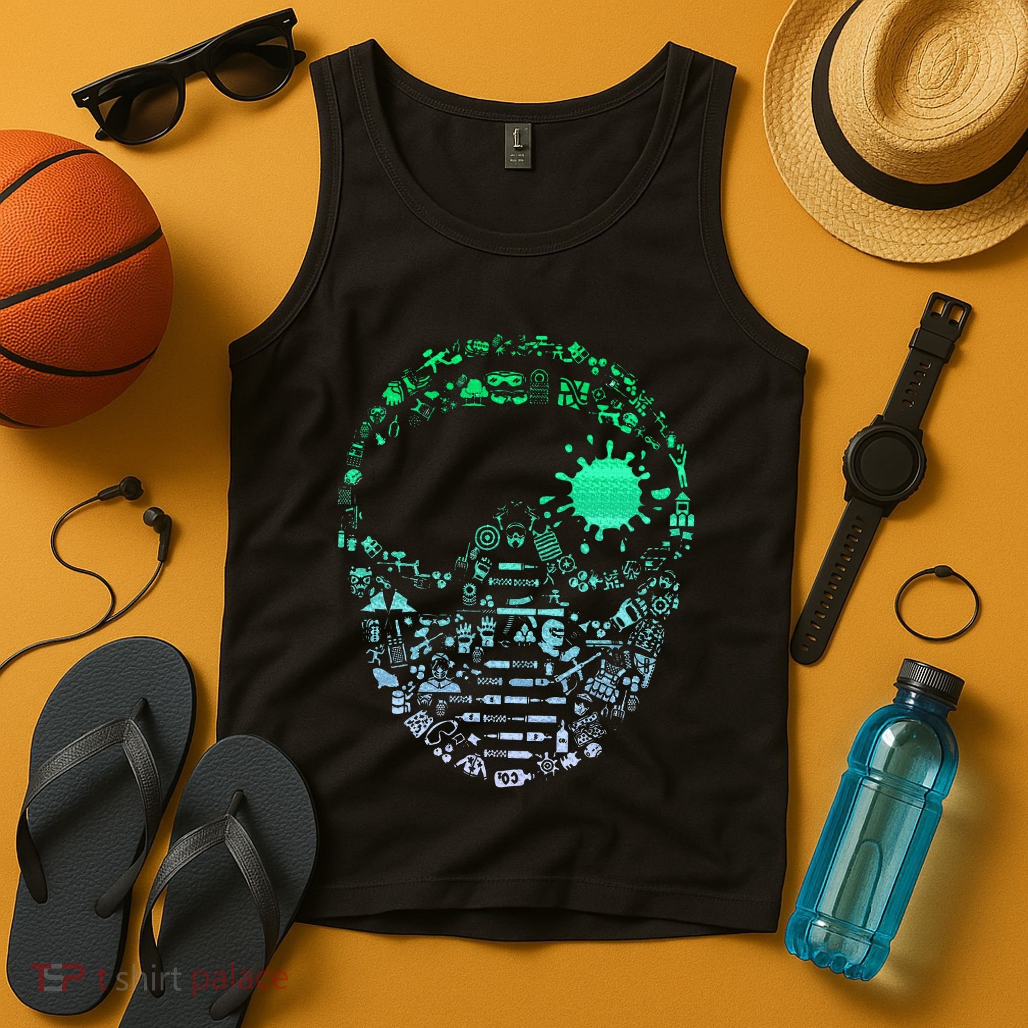 Paintball Mask For Paintballer Paintballing Tank Top