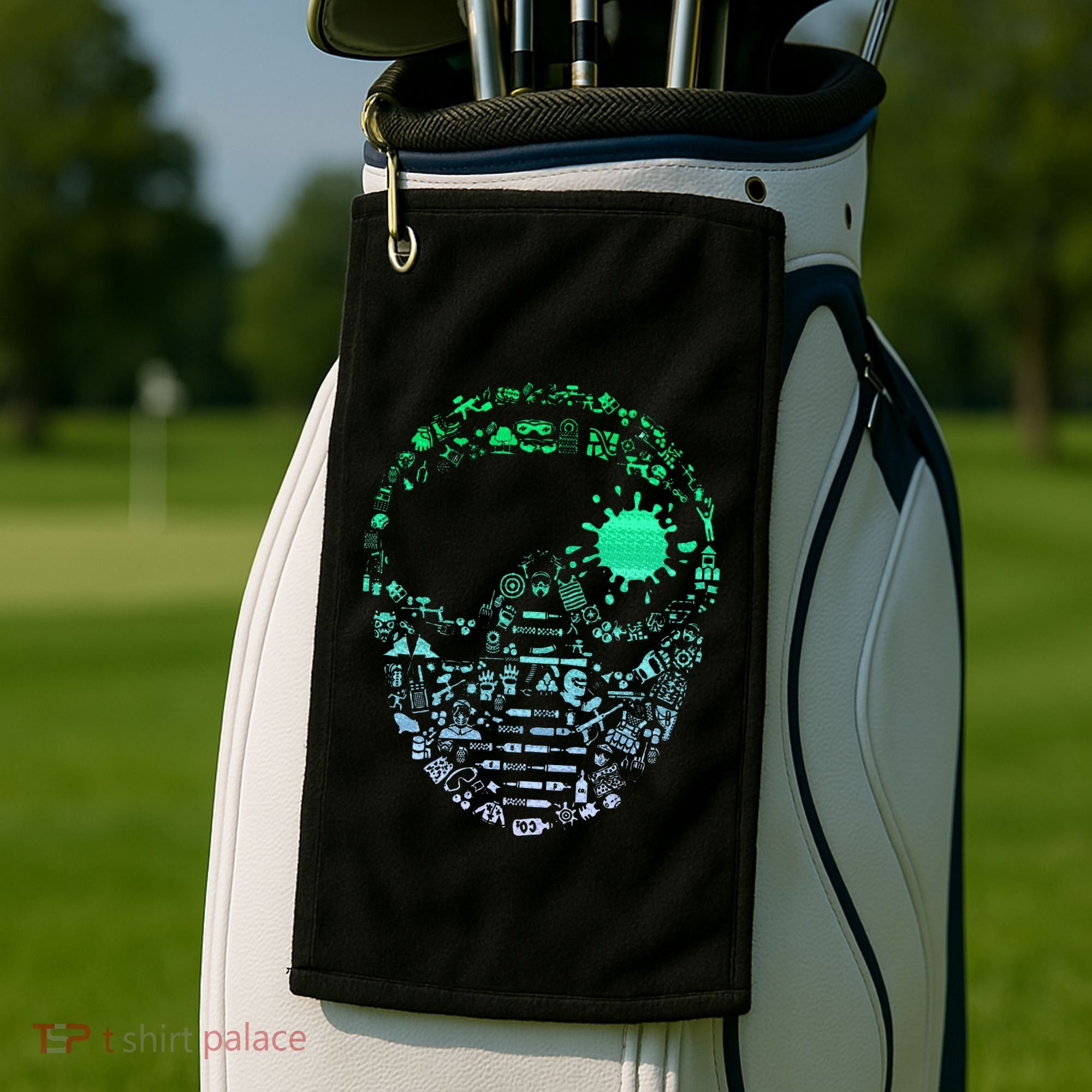 Paintball Mask For Paintballer Paintballing Golf Towel