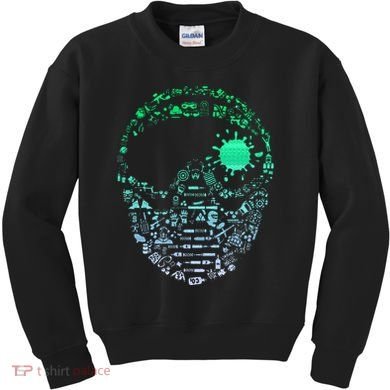 Paintball Mask For Paintballer Paintballing Kids Sweatshirt