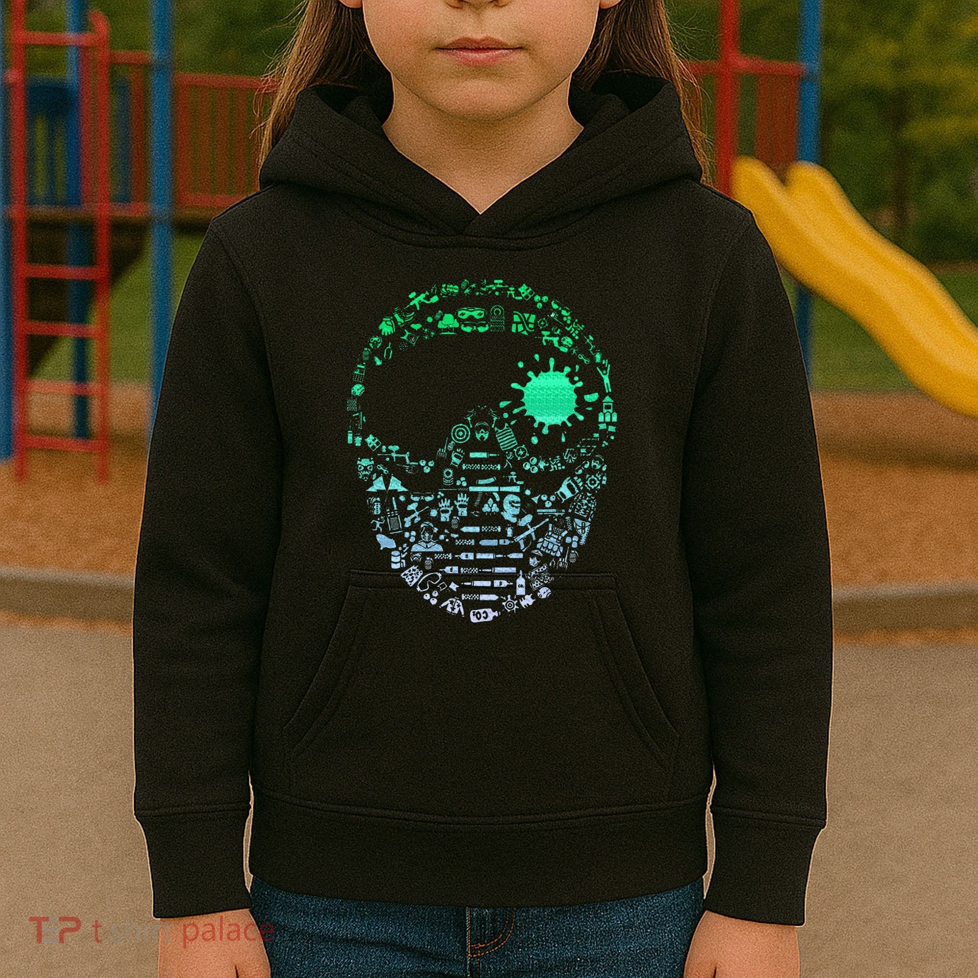 Paintball Mask For Paintballer Paintballing Kids Hoodie