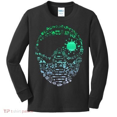 Paintball Mask For Paintballer Paintballing Kids Long Sleeve Shirt