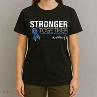 Positive Message For Women Colon Cancer Awareness T-Shirt thumb 4