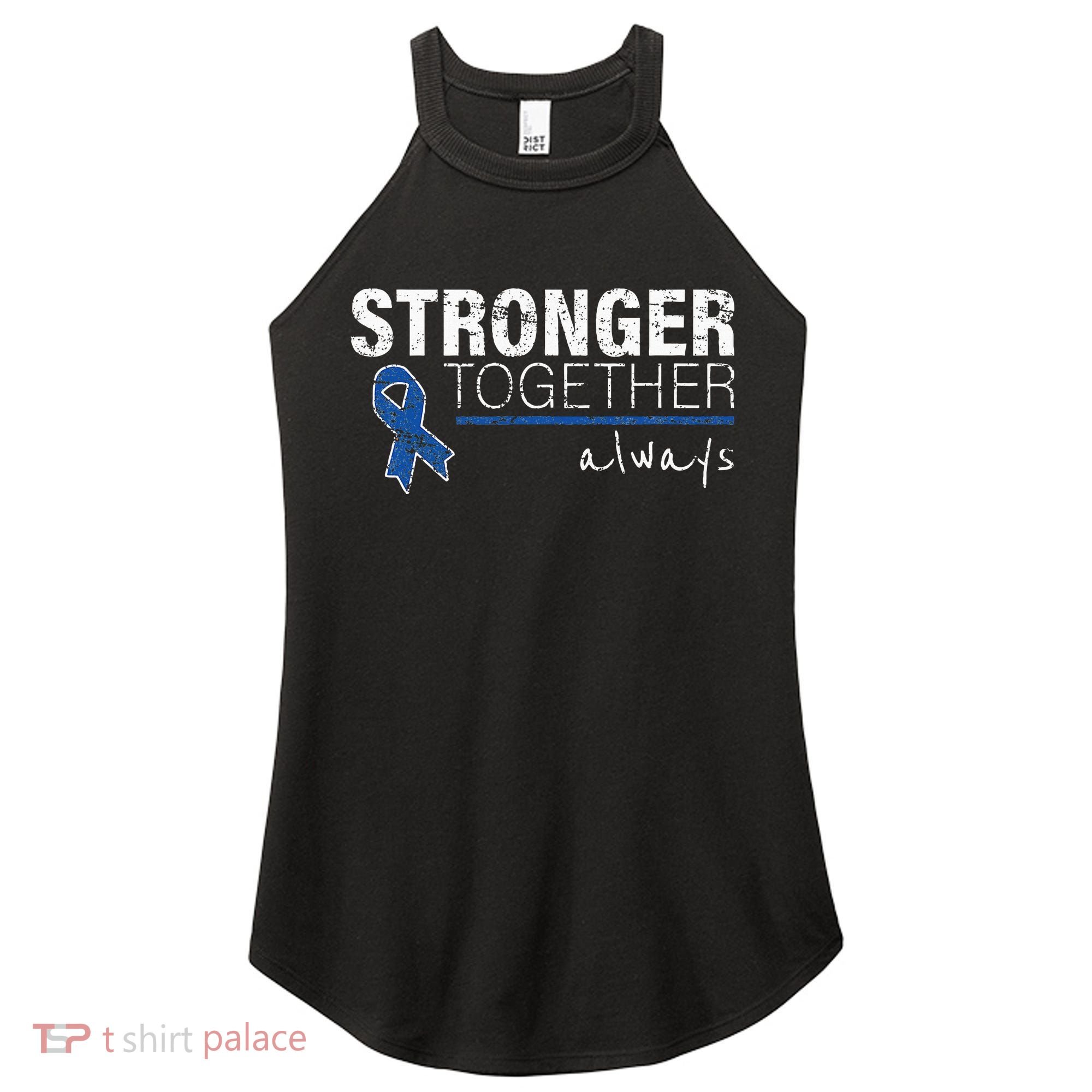 Positive Message For Women Colon Cancer Awareness Women's Perfect Tri Rocker Tank