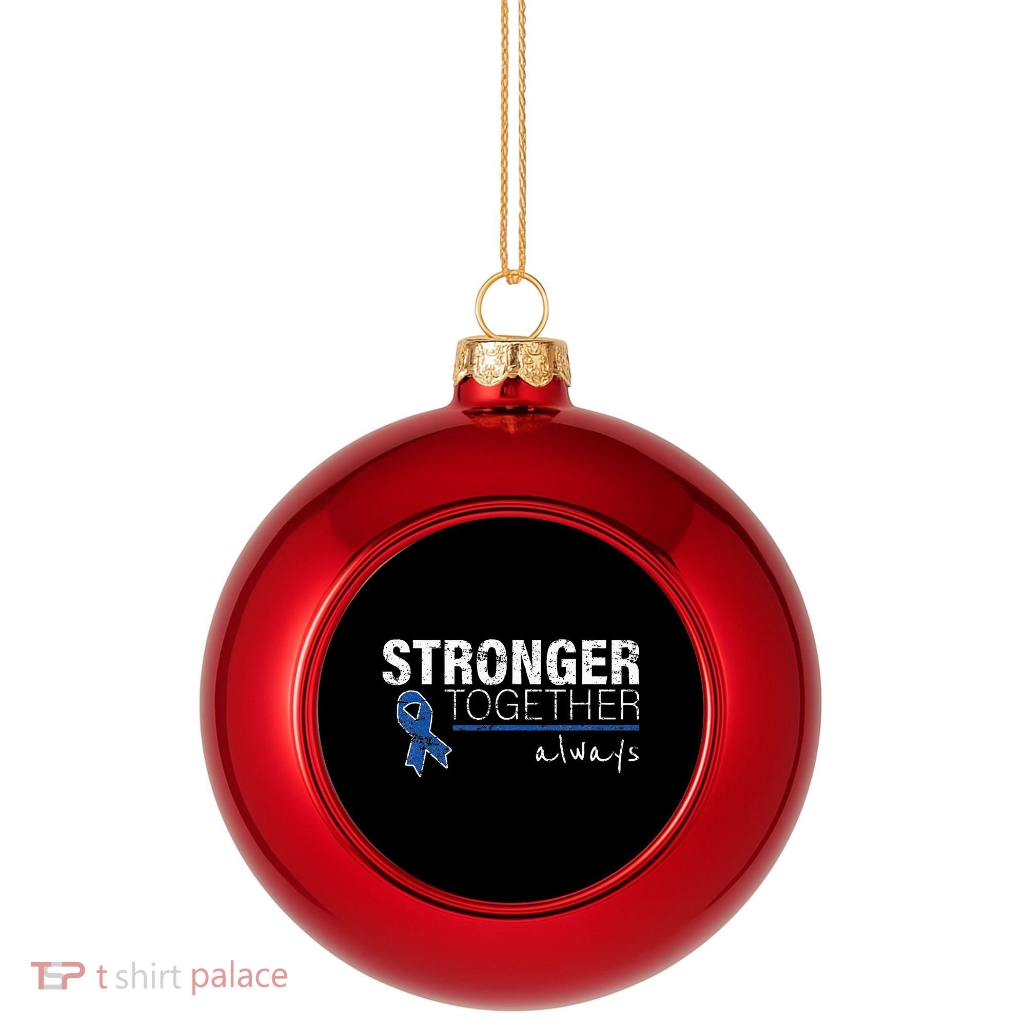Positive Message For Women Colon Cancer Awareness Plastic Christmas Ball Ornament