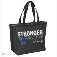 Positive Message For Women Colon Cancer Awareness Tote Bag thumb 2